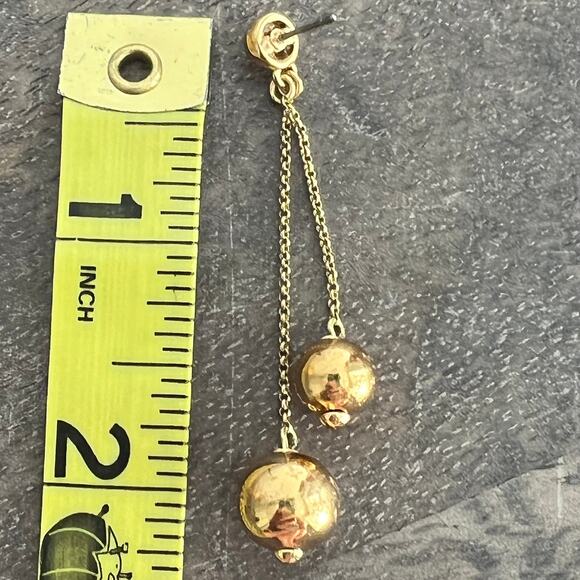 Kate Spade Gold Bauble Ball Dangle Drop Post Stud Earrings - Picture 4 of 5